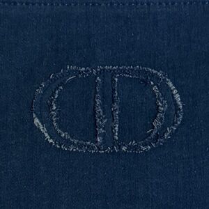 Dior Navy Blue Embroidered Logo Accessory